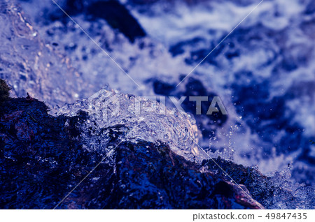 Water splashes collection isolated on black background Water splashes collection isolated on black background 49847435