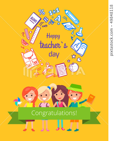 Happy Teachers Day Banner Vector Illustration Happy Teachers Day Banner Vector Illustration 49848118