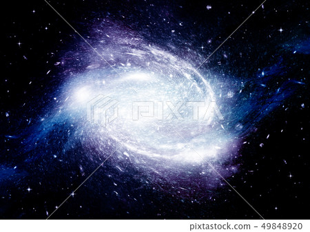 Stars, dust and gas nebula in a far galaxy 49848920