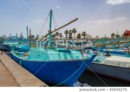 Port of fishing boats in the old marina 49849279