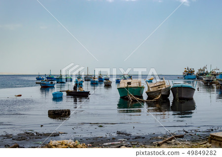 Port of fishing boats in the old marina 49849282