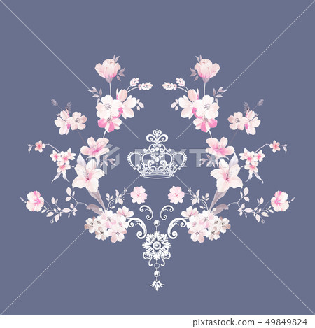 Elegant watercolor floral and invitation card design Elegant watercolor floral and invitation card design 49849824