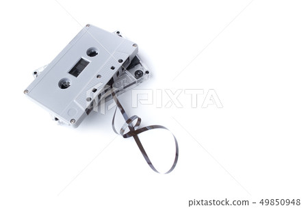 vintage cassette tape isolated on white background vintage cassette tape isolated on white background 49850948