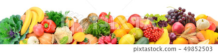Fruits and vegetables isolated on white Fruits and vegetables isolated on white 49852503