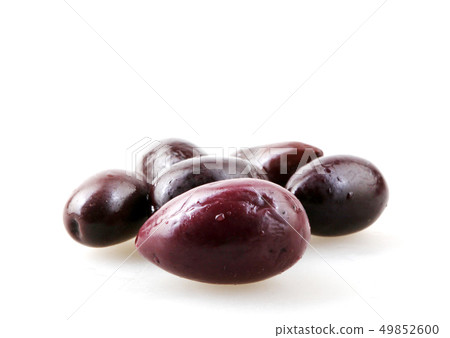 Black Olives On White Background Black Olives On White Background 49852600