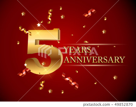 Template Logo 5 Years Anniversary Vector 49852870
