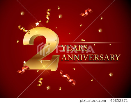 Template Logo 2 Years Anniversary Vector 49852871