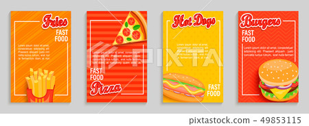 Set of fast food shop flyers,banners. Set of fast food shop flyers,banners. 49853115