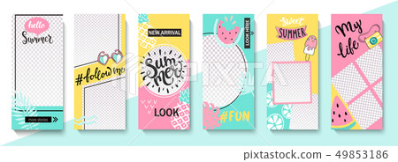 Set ot summer insta templates for life stories Set ot summer insta templates for life stories 49853186