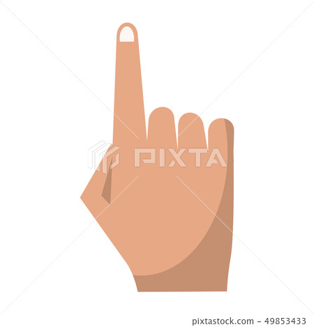 Hand touching something symbol Hand touching something symbol 49853433