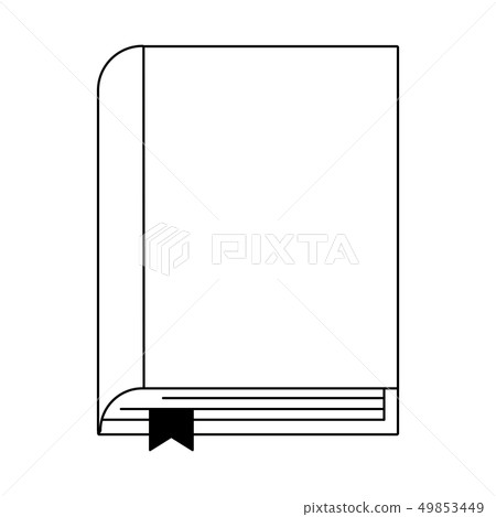 Book education symbol cartoon black and white 49853449