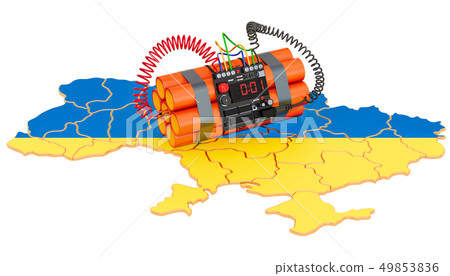 Terrorist Attacks in Ukraine concept. 3D rendering 49853836