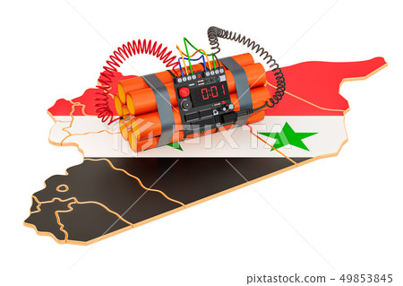 Terrorist Attacks in Syria concept. 3D rendering 49853845