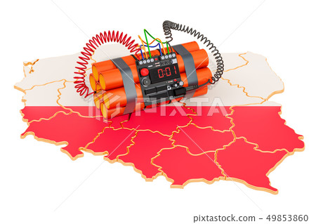 Terrorist Attacks in Poland concept. 3D rendering 49853860