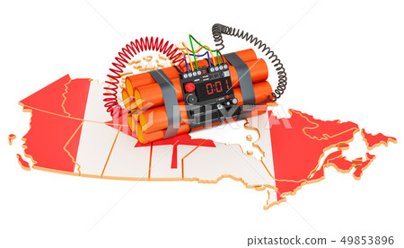 Terrorist Attacks in Canada concept. 3D rendering 49853896