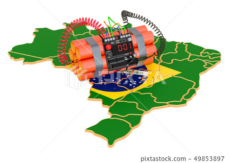 Terrorist Attacks in Brazil concept. 3D rendering 49853897