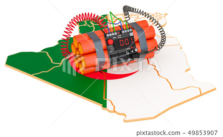 Terrorist Attacks in Algeria concept. 3D rendering 49853907