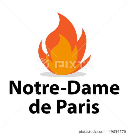 FRANCE - APRIL 15 2019 fire in the cathedral of Notre Dame 49854776