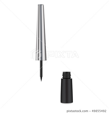 Eyeliner. Liquid 3d liner. Cosmetics template. Eyeliner. Liquid 3d liner. Cosmetics template. 49855492
