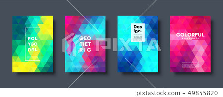 Triangle polygonal abstract background. Colorful gradient design. Low poly shape banner. Vector Triangle polygonal abstract background. Colorful gradient design. Low poly shape banner. Vector 49855820