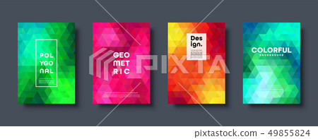 Triangle polygonal abstract background. Colorful gradient design. Low poly shape banner. Vector Triangle polygonal abstract background. Colorful gradient design. Low poly shape banner. Vector 49855824