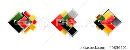 Set of arrow geometric logo icons, banners or backgrounds templates 49856301