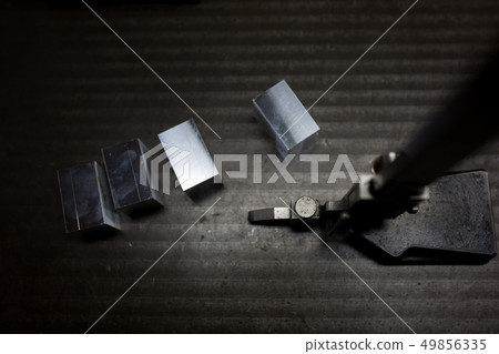 Mark work with height gauge Mark work with height gauge 49856335