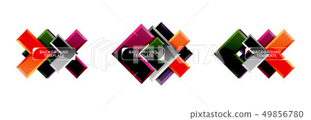 Set of arrow geometric logo icons, banners or backgrounds templates 49856780