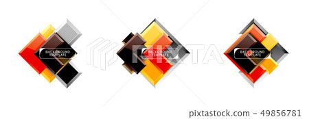 Set of arrow geometric logo icons, banners or backgrounds templates 49856781