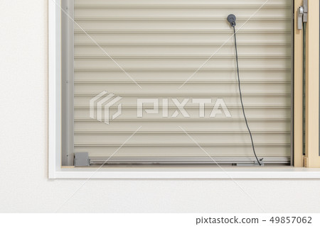Closed window shutter Closed window shutter 49857062