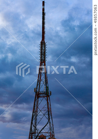 Tower Steelframe Standing in the Form of a Cross 49857063