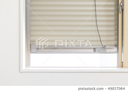 Closed window shutter 49857064