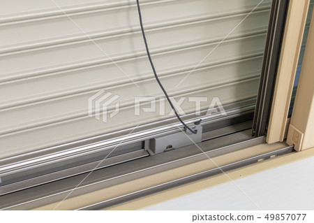 Closed window shutter 49857077
