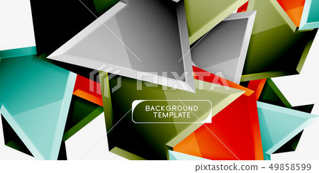 Bright colorful triangular poly 3d composition,abstract geometric background, minimal design Bright colorful triangular poly 3d composition,abstract geometric background, minimal design 49858599