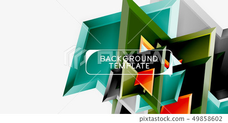 Bright colorful triangular poly 3d composition,abstract geometric background, minimal design Bright colorful triangular poly 3d composition,abstract geometric background, minimal design 49858602