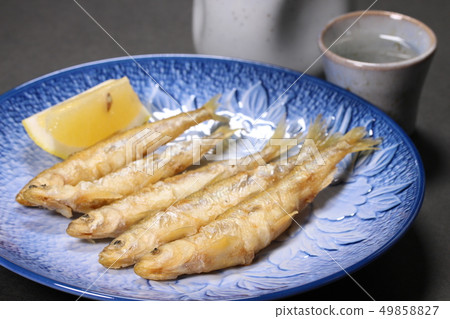 Deep fried smelt and sake 49858827