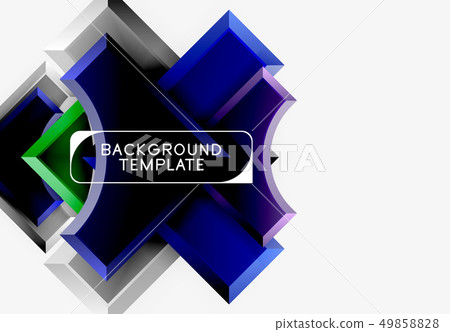 3d futuristic shapes vector abstract background made of glossy pieces with light effects 3d futuristic shapes vector abstract background made of glossy pieces with light effects 49858828
