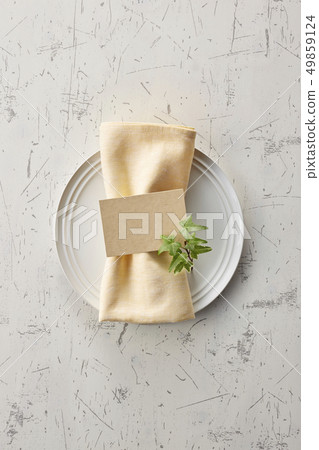 dish, table cloth, cloth 49859124