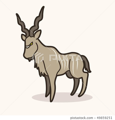 Kudu cartoon graphic vector 49859251
