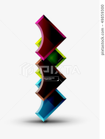 Geometric shapes abstract background 49859300