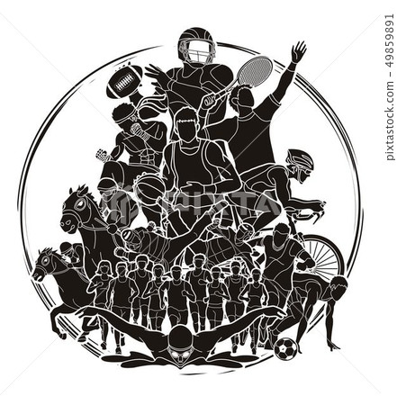 Sport Players, Different sports , Sport mix action 49859891