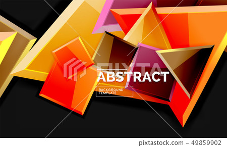 Squares and triangles geometrical background 49859902