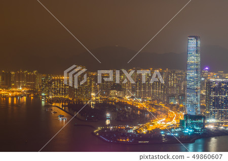 Beautiful architecture building exterior cityscape of hong kong city skyline Beautiful architecture building exterior cityscape of hong kong city skyline 49860607