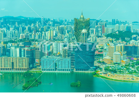 Beautiful architecture building cityscape in macau Beautiful architecture building cityscape in macau 49860608