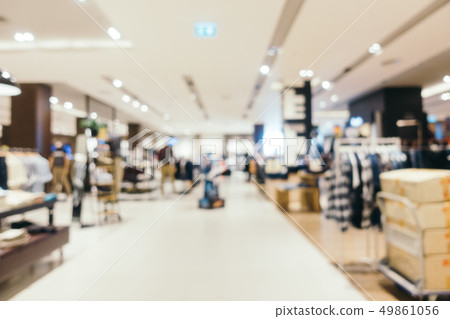 Abstract blur and defocused shopping mall of department store interior Abstract blur and defocused shopping mall of department store interior 49861056