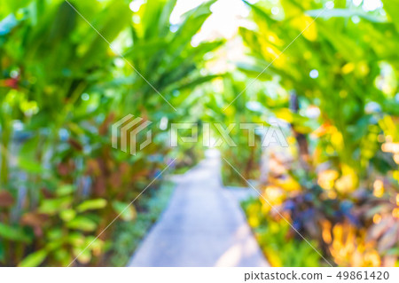 Abstract blur and defocused resort and hotel for leisure travel and vacation Abstract blur and defocused resort and hotel for leisure travel and vacation 49861420