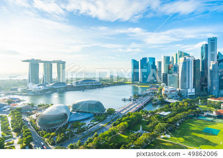 Beautiful architecture building exterior cityscape in Singapore city skyline Beautiful architecture building exterior cityscape in Singapore city skyline 49862006