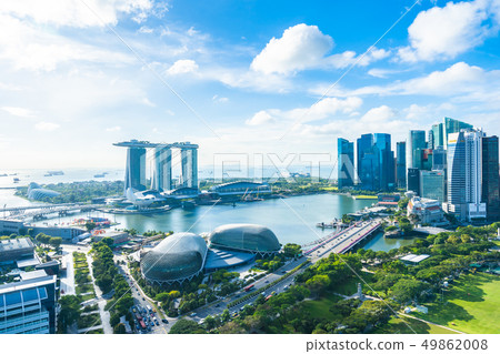 Beautiful architecture building exterior cityscape in Singapore city skyline 49862008