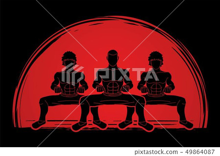 Kung Fu fighter Martial arts action cartoon vector Kung Fu fighter Martial arts action cartoon vector 49864087