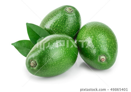 whole avocado with leaf isolated on white background close-up whole avocado with leaf isolated on white background close-up 49865401